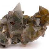 Calcita, Fluorita y Pirita - 
Minas de Villabona - Villabona - Llanera - Asturias - España -
11,8 x 9,3 x 5,2 cm (Autor: Martí Rafel)