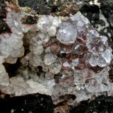 Analcima
Costa de Agaete, Gran Canaria. Islas Canarias. España.
Ancho de imagen 4 cm. El cristal mayor mide 6 mm. (Autor: María Jesús M.)