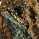 Marcasite Pyrite Dolomite
Frizington Parks Mine, Frizington, Cumbria, England, UK.
FOV 15 x 15 mm approx (Author: nurbo)