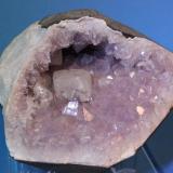 Calcite, Quartz variety amethyst
Mahodari Quarry, near Nasik, Maharashtra Province, India
8.7 x 7.5 cm (Author: Don Lum)