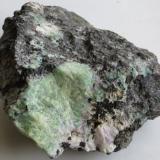 Green Sodalite, Steenstrupine-(Ce)
Ilímaussaq intrusion, Narsaq, S-Greenland
12 x 12 x 6 cm (Author: kakov)