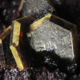 Jarosite
Santa Bárbara Mine, San José, Níjar, Almería, Andalusia, Spain
fov 3 mm
mined en 2013 (Author: Rewitzer Christian)