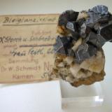 Galena, dolomite
Storch &amp; Schöneberg mine, Gosenbach, Siegerland, Northrhine-Westphalia, Germany
5 x 3,5 cm (Author: Andreas Gerstenberg)