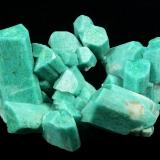 Microcline ( var. Amazonite ) with Albite
Confetti Pocket, Smoky Hawk Mine, Buckner Pegmatite, Florissant, Teller Co., Colorado, USA

143 x 107 x 70 mm overall

Largest crystal is 70 mm long. (Author: GneissWare)