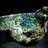 Brochantita y Linarita.
El Salado, Cerro Negro Dist. Pro. Chacanal, Reg. Atacama, Chile.
80x40 mm. (Autor: Jesus Franquesa Baucells)