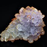 Quartz (var amethyst), Siderite
La Sirena Mine, Guanajuato, Mexico
4.9 x 3.3 cm (Author: am mizunaka)