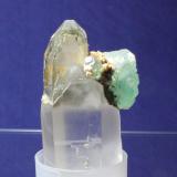 Quartz, Fluorite
Riemvasmaak, Northern Cape Province, South Africa
8.8 x 4.2 cm (Author: Don Lum)