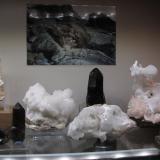 Part of mineral display from Skye and Arran. (Author: Mike Wood)