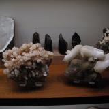 Part of mineral display from Skye and Arran. (Author: Mike Wood)