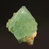 Fluorite
Mungana, Chillagoe-Herberton District, Tablelands Region, Queensland, Australia
2.1 x 2.3 cm
A pale green octahedral fluorite crystal on a small piece of quartz matrix from a not often seen location. (Author: crosstimber)