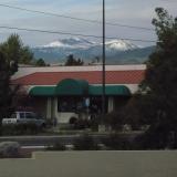 View of Mt. Rose (10,785 ft, 3,287 m high) from my motel in Reno. (Author: John S. White)