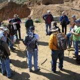 Safety meeting on site before digging led by Paul Geffner. (Author: Tony L. Potucek)