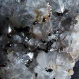 Quartz Sphalerite Fluorite.
Boundary Cross Vein, Rampgill Mine, Alston, Cumbria, England, UK.
FOV 30 x 30 mm approx (Author: nurbo)