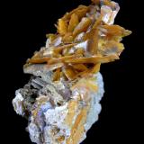 Wulfenite
Laura Mina – Albuñuelas – Granada – Andalusia – Spain.
5,6x3 cm.
Aggregate of crystals; 4 cm. Main crystals; 1,3 cm. Found in 1998. (Author: DAni)