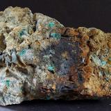 Wulfenite and Malachite.
Saindak Cu Deposit, Chagai, Baluchistan, Pakistan.
110 x 65 mm (Author: nurbo)