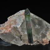 Elbaite, Quartz
Minas Gerais, Brazil
3.9 x 2.7 cm (Author: am mizunaka)