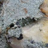 Pirita, Calcita, Tremolita, Magnetita, Actinolita, CloritaLa Herrería Mine, Burguillos del Cerro, Comarca Zafra-Río Bodión, Badajoz, Extremadura, Spain6 x 6 cm. (Autor: javier ruiz martin)