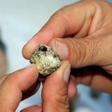 Monacita<br />Sierra Albarrana, Hornachuelos, Comarca Valle Medio del Guadalquivir, Córdoba, Andalucía, España<br />Cristal de 1 cm.<br /> (Autor: Antonio Carmona)