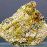 Parsonsita<br />Mina Pinhal do Souto, Tragos, Chãs de Tavares, Mangualde, Distrito Viseu, Dão-Lafões, Centro, Portugal<br />25x10 mm<br /> (Autor: Juan Espino)