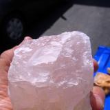 Quartz (var. rose)<br />Hogg Mine, La Grange, Troup County, Georgia, USA<br />9.5x5.2x5 cm<br /> (Author: steven calamuci)