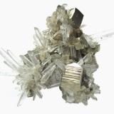 Pyrite, quartz<br />Alimon Mine (Animon Mine), Huaron mining district, Huayllay District, Pasco Province, Pasco Department, Peru<br />Specimen 6,5 cm<br /> (Author: Tobi)