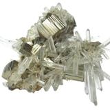 Pyrite, quartz<br />Alimon Mine (Animon Mine), Huaron mining district, Huayllay District, Pasco Province, Pasco Department, Peru<br />Specimen 6,5 cm<br /> (Author: Tobi)