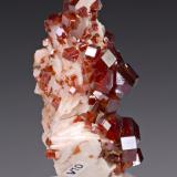 Vanadinite, barite
Mibladen Mining District, Midelt, Khénifra Province, Meknès-Tafilalet Region, Morocco
70 mm x 40 mm x 34 mm (Author: Carles Millan)