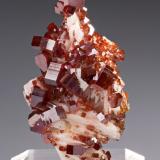 Vanadinite, barite
Mibladen Mining District, Midelt, Khénifra Province, Meknès-Tafilalet Region, Morocco
70 mm x 40 mm x 34 mm (Author: Carles Millan)