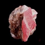Nambulite, Gypsum
Kombat Mine, Kombat, Grootfontein District, Otjozondjupa Region, Namibia
1.0 x 1.0 x 0.7 cm
ex Chris Stefano
Partial tabular pink-red translucent crystal of nambulite on gypsum. (Author: Don Lum)