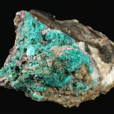 Dioptase
Hummingbird deposit, near Blythe, Riverside Co., California, USA
56 x 39 x 32 mm (Author: GneissWare)