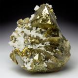Chalcopyrite, Siderite, Dolomite
Kaiwu Mine, Hezhang Co., Bijie Prefecture, Guizhou Province, China （赫章县，毕节市，贵州省，中国）
6 x 6.8 x 4.7 cm (Author: xdxucn)