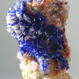 Azurite and calcite
Tsumeb, Namibia
21 x 15 x 12 mm
Same as above. (Author: Pierre Joubert)