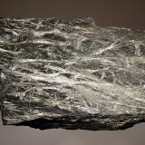 Cummingtonite
Krivoy Rog, Dnipropetrovs’k Oblast, Ukraine
6.0 x 8.7 cm
Fine acicular silver-gray crystals frozen in dark slate-gray matrix. Ex. Fersman Museum. (Author: crosstimber)