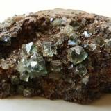 Fluorite
Rogerley Mine, Frosterley, Weardale, England, UK
10.5 x 6 x 2.5cm. 
Fluorite (green). Weight 213 gr. (Author: captaincaveman)