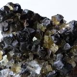 Fluorite (yellow), Goethite after SideriteBurtree Slits, Cowshill, Weardale, North Pennines Orefield, County Durham, England / United Kingdom6x6x4.5cm 160g (Author: captaincaveman)