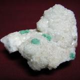 Calcite with Malachite<br />Tsumeb Mine, Tsumeb, Otjikoto Region, Namibia<br />90x80mm<br /> (Author: Heimo Hellwig)