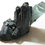 Beryl (var. aquamarine) on Schorl<br />Erongo Mountain, Usakos, Erongo Region, Namibia<br />45x35mm<br /> (Author: Heimo Hellwig)