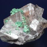 Calcite, Malachite<br />Tsumeb Mine, Tsumeb, Otjikoto Region, Namibia<br /><br /> (Author: Don Lum)