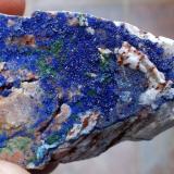 Azurita y Malaquita<br />Mina La Encontrada, Los Tejares, Ítrabo-Molvízar, Comarca Costa Granadina, Granada, Andalucía, España<br />4 x 3 cm.<br /> (Autor: Cristalino)