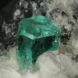 Beryl (variety emerald), Calcite<br />Muzo mining district, La Pava Mine, Quípama, Municipio Muzo, Western Emerald Belt, Boyacá Department, Colombia<br />38x24x33mm<br /> (Author: Fiebre Verde)