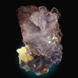 Fluorita, Barita<br />Zona minera de Berbes, Berbes, Ribadesella, Comarca Oriente, Principado de Asturias (Asturias), España<br />6x4cm, cristales de hasta 2cm<br /> (Autor: Raul Vancouver)