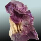 Fluorita, Barita<br />Zona minera de Berbes, Berbes, Ribadesella, Comarca Oriente, Principado de Asturias (Asturias), España<br />85x60mm, cristales de hasta 20mm<br /> (Autor: Raul Vancouver)