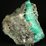 Beryl (variety emerald), Calcite<br />La Pita mining district, Cunas Mine, Municipio Maripí, Western Emerald Belt, Boyacá Department, Colombia<br />12x11x5cm<br /> (Author: Fiebre Verde)