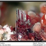 Erythrite<br />Bou Azzer mining district, Drâa-Tafilalet Region, Morocco<br />3.5 mm<br /> (Author: ploum)