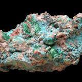 Duftita, hemimorfita, crisocola, rosasita y malaquita<br />Las Minicas, Cerro la Corona, Benahadux, Comarca Metropolitana de Almería, Almería, Andalucía, España<br />7 x 4 cm<br /> (Autor: Antonio Carmona)