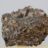 Augita (variedad fassaita)Grupo Minero Concepción, Minas del Peñoncillo, Ojén, Comarca Costa del Sol Occidental, Málaga, Andalucía, España43x34 mm. (Autor: Juan Espino)