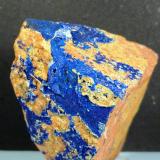 Azurita<br />Mina La Reforma, El Pinar de Bédar, El Pinar, Bédar, Comarca Levante Almeriense, Almería, Andalucía, España<br />3 x 7 x 4 cm.<br /> (Autor: Felipe Abolafia)