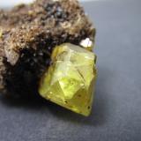 AzufreRacalmuto Mine, Racalmuto, Agrigento (Girgenti) Province, Sicily, ItalyCristal de 1''5 x 1 cm. (Autor: prcantos)