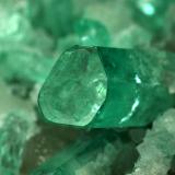 Beryl (variety emerald), Calcite<br />Coscuez mining district, Municipio San Pablo de Borbur, Western Emerald Belt, Boyacá Department, Colombia<br />85x80x60mm - Detail<br /> (Author: Fiebre Verde)