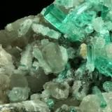 Beryl (variety emerald), Calcite<br />Coscuez mining district, Municipio San Pablo de Borbur, Western Emerald Belt, Boyacá Department, Colombia<br />85x80x60mm - Detail<br /> (Author: Fiebre Verde)